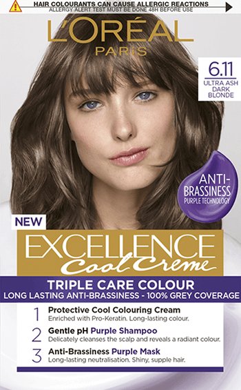 Excellence Cool Creme permanent hair dye 6.11 Ultra Ash Dark Blonde| L