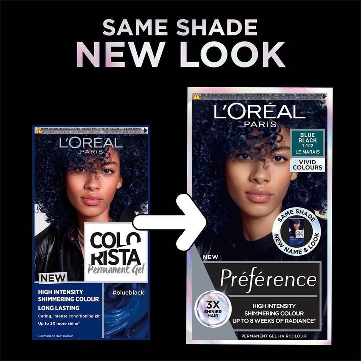 Préférence Vivids Blue Black 1.102 Permanent Hair Dye | Hair Colour | L ...